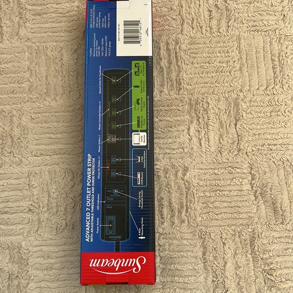 Sunbeam Advanced 7 Outlet Power Strip
New in box - Picture 2 of 9